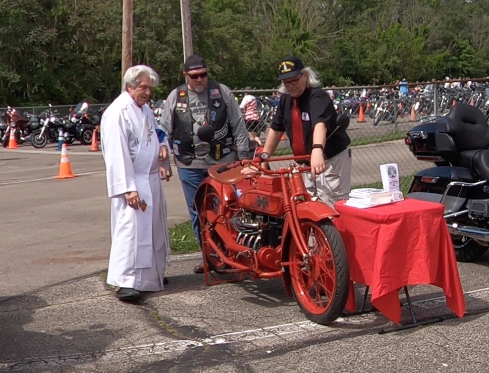 The Red One At The Blessing Of The Bikes Across America By Motorcycle   BlessingBike Copy 