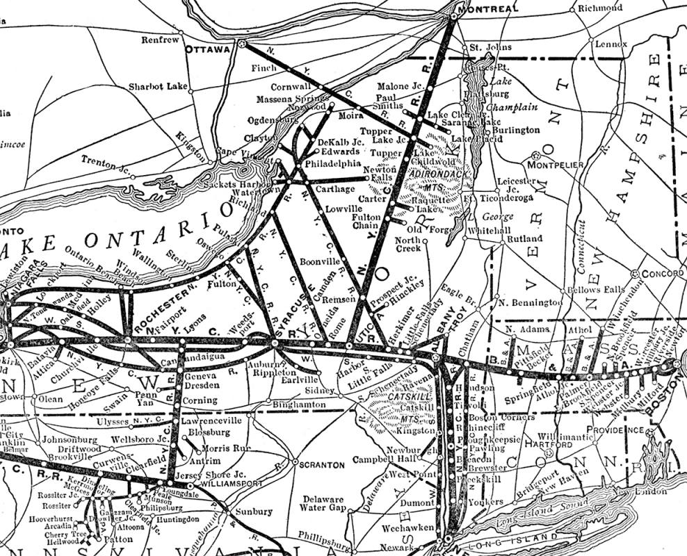 Figure 7: New York Central Railroads, ca. 1918.