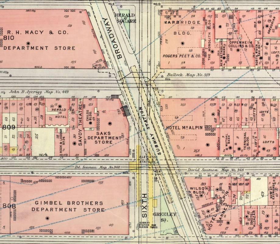 Figure 17: Map of 6th Avenue between 33rd and 34th Streets