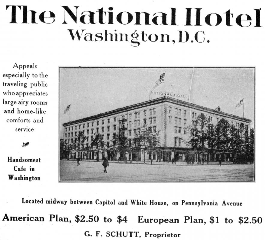 Figure 29: Advertisement of The National Hotel.