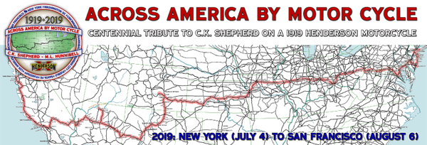 Across America by Motorcycle Map 2019