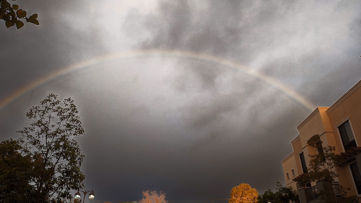 Rainbow over Goleta, California, September 19, 2022